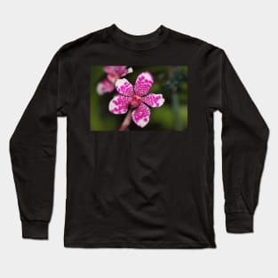 Pink and White Orchid Long Sleeve T-Shirt